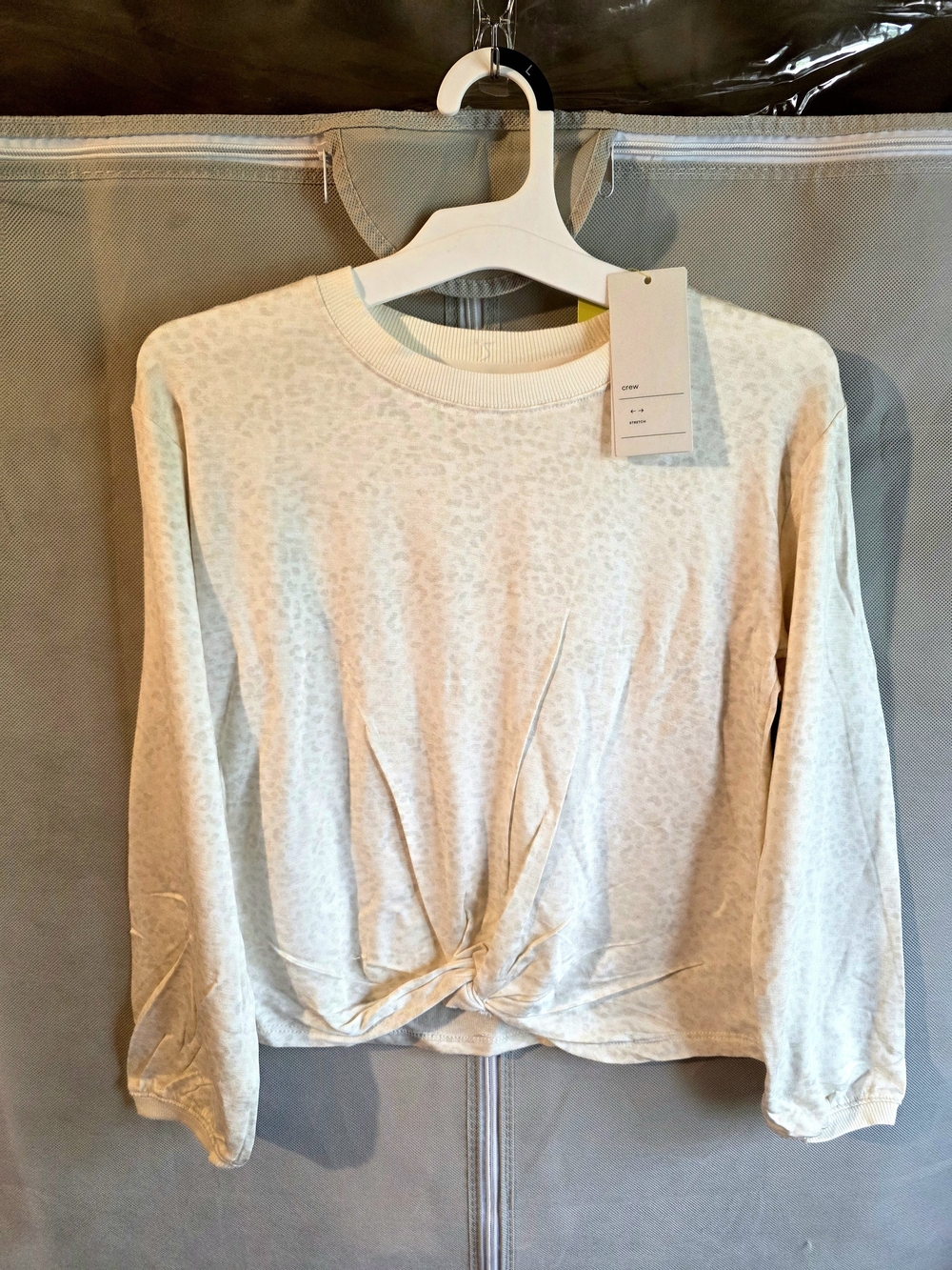 All In Motion Cream Youth Crew Neck Top